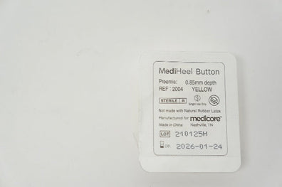 Medicore 2004  MediHeel Button, Yellow 0.85mm depth